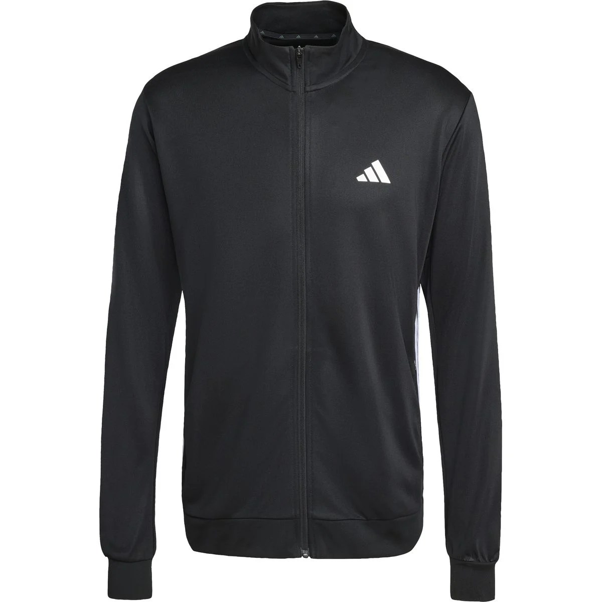 Workout Essentials All-Set 3-Stripes Knit Track TOP Herren Jacke, schwarz L