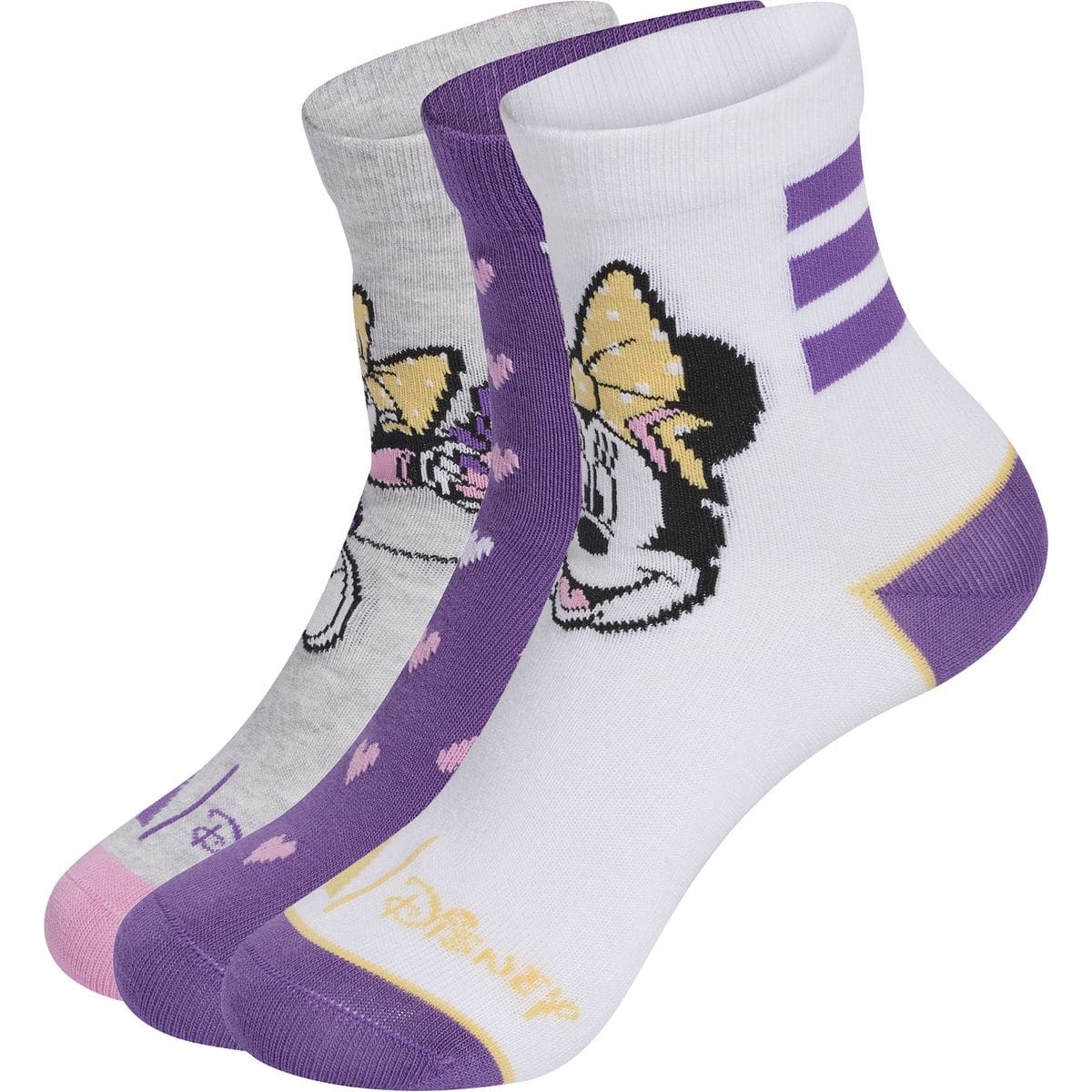 Disney Minnie Mouse Socks Mädchen Socken, weiß XS