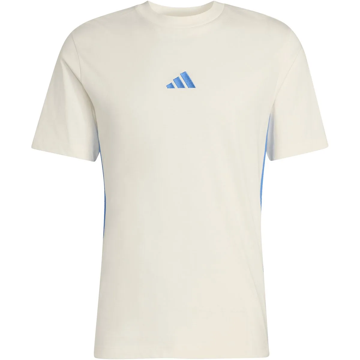 Essentials 3-Streifen Single Herren T-Shirt, weiß M