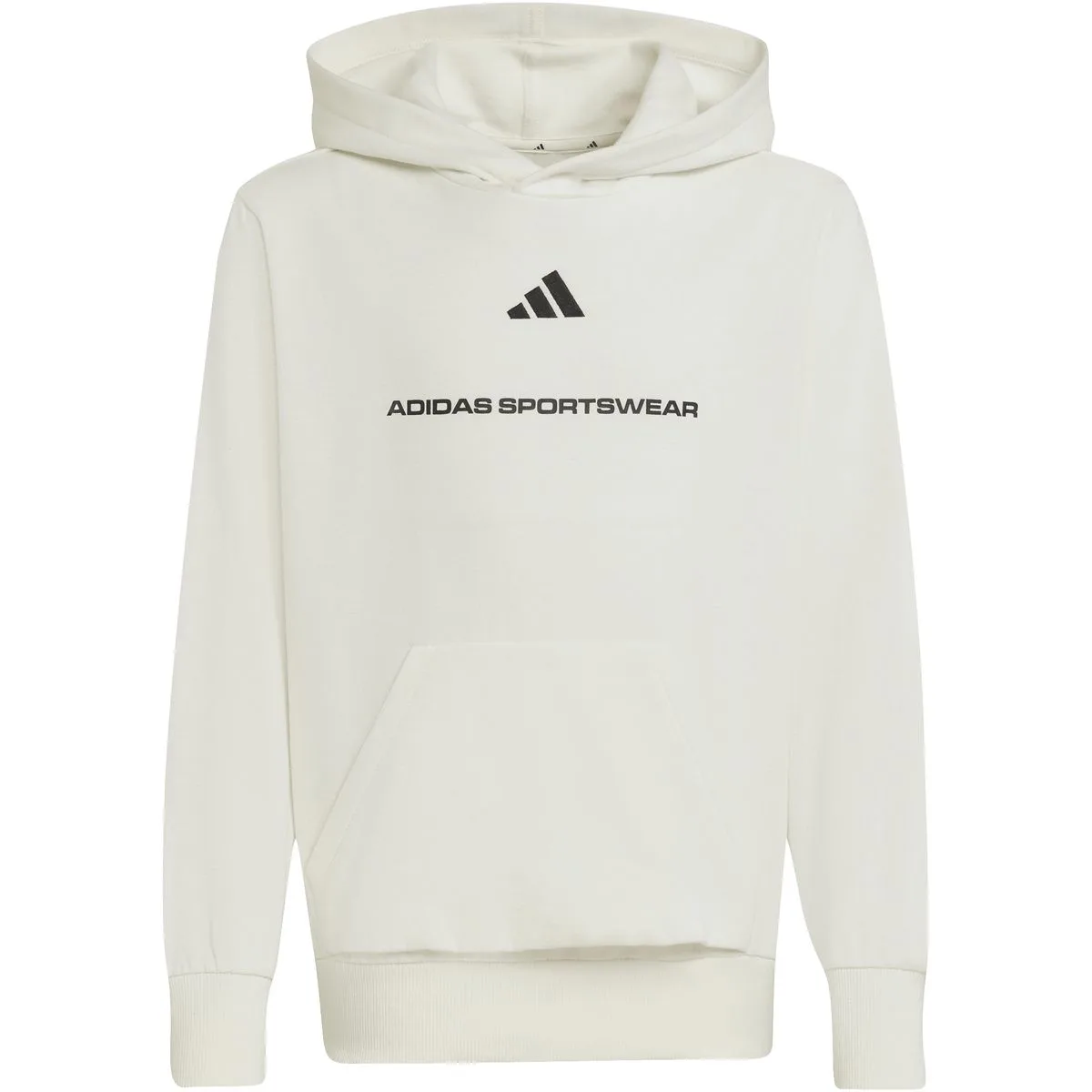 Slogan Fleece Jungen Kapuzensweater, weiß 176
