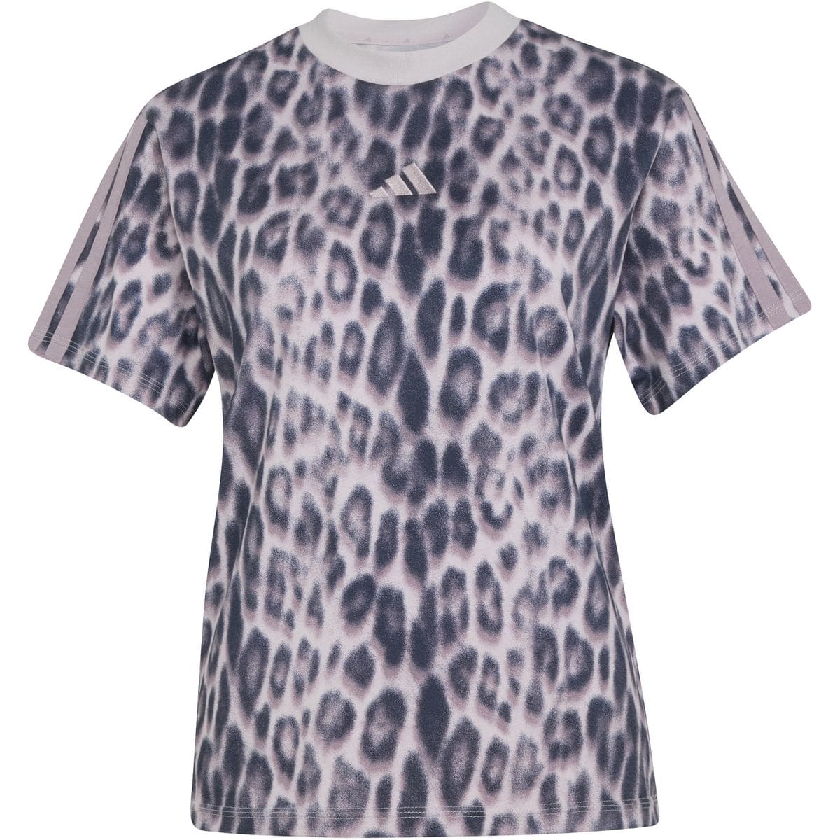 Seasonal Essentials Leopard Print with 3-Stripes Damen T-Shirt, multicolor XS