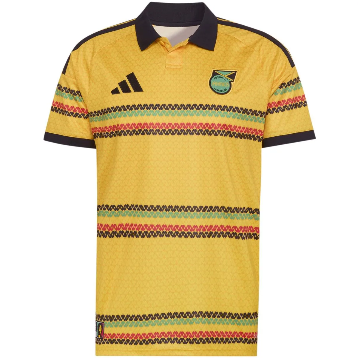 Jamaika 26 x Bob Marley Home Herren Trikot, gold 3XL