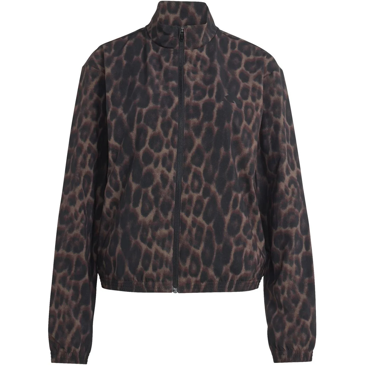 Workout Essentials Leopard Woven Damen Rollkragenpullover, braun 2XL