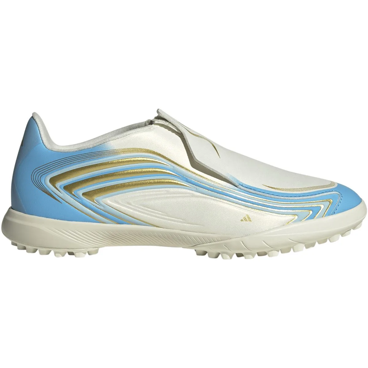F50 Messi League Laceless TF Kinder Multinockenschuhe, braun, Größe 36 ⅔ 36 ⅔