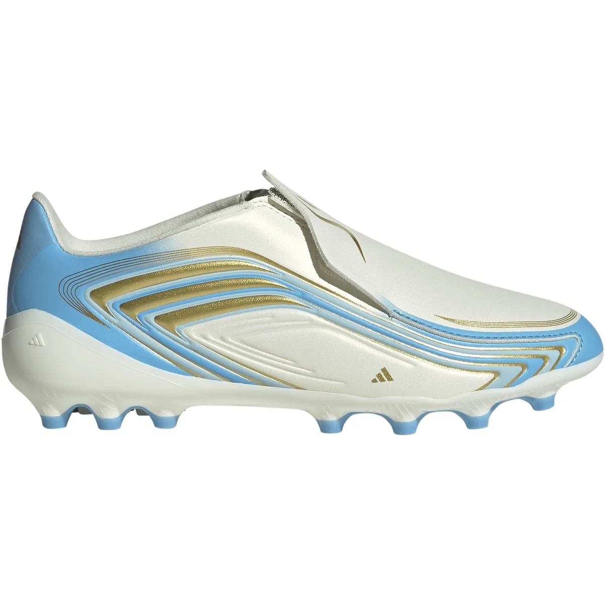 F50 Messi League Laceless AG Kinder Nockenschuhe, braun, Größe 35 ½ 35 ½