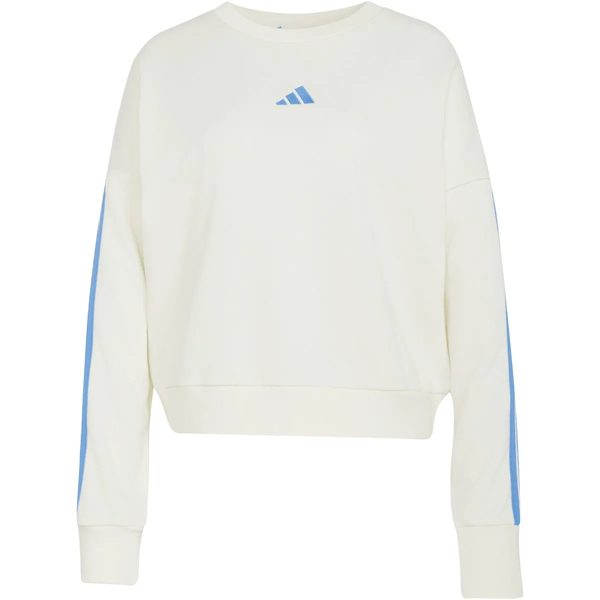 Essentials 3-Streifen French Terry Damen Sweatshirt, weiß M