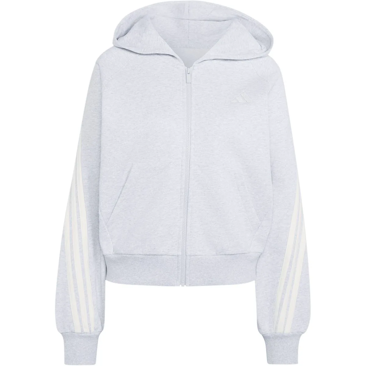 Kit 3-Stripes Full Zip Damen Kapuzensweater, grau L