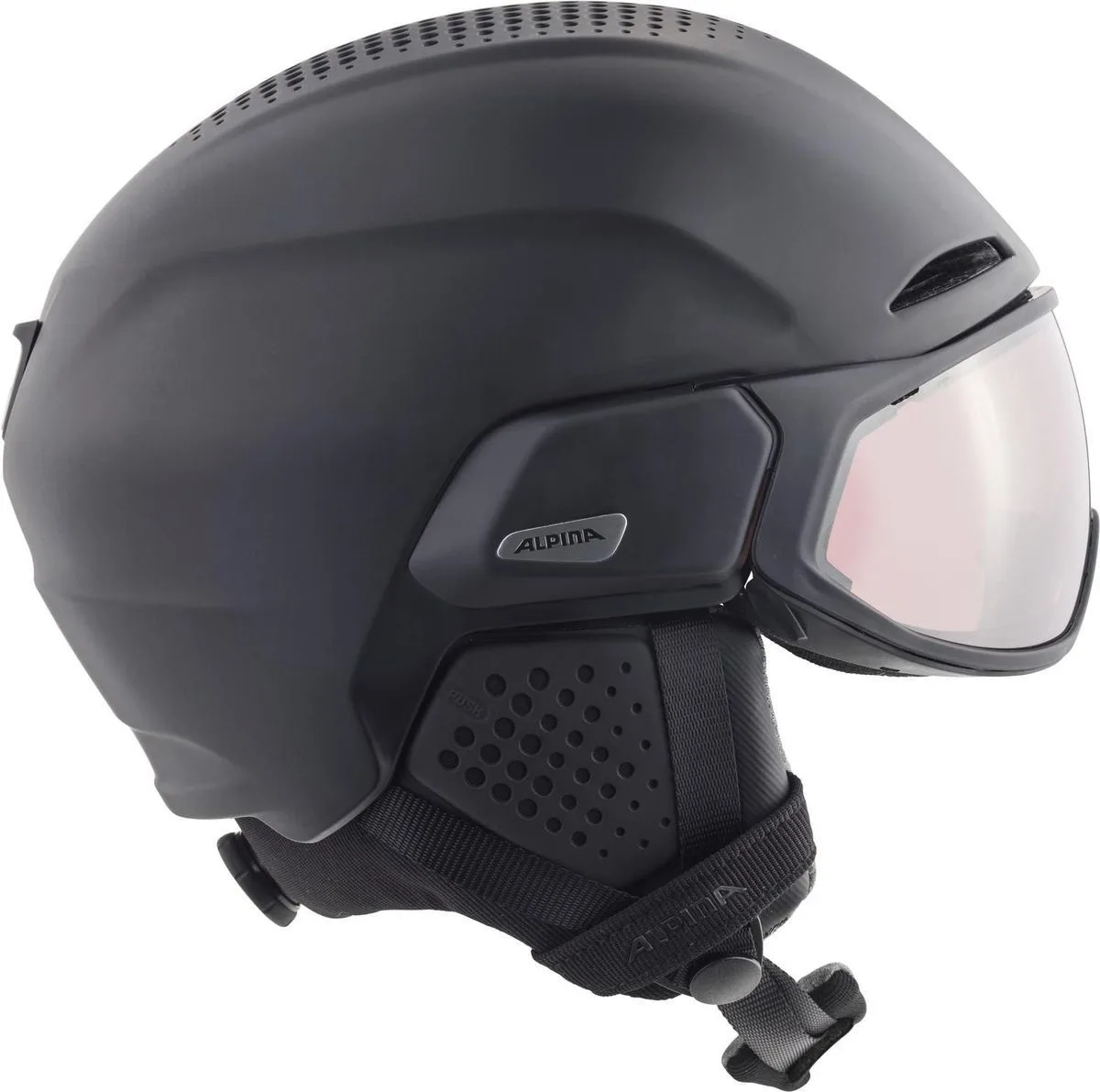 Alpina Alto QV Helm, schwarz 51-55