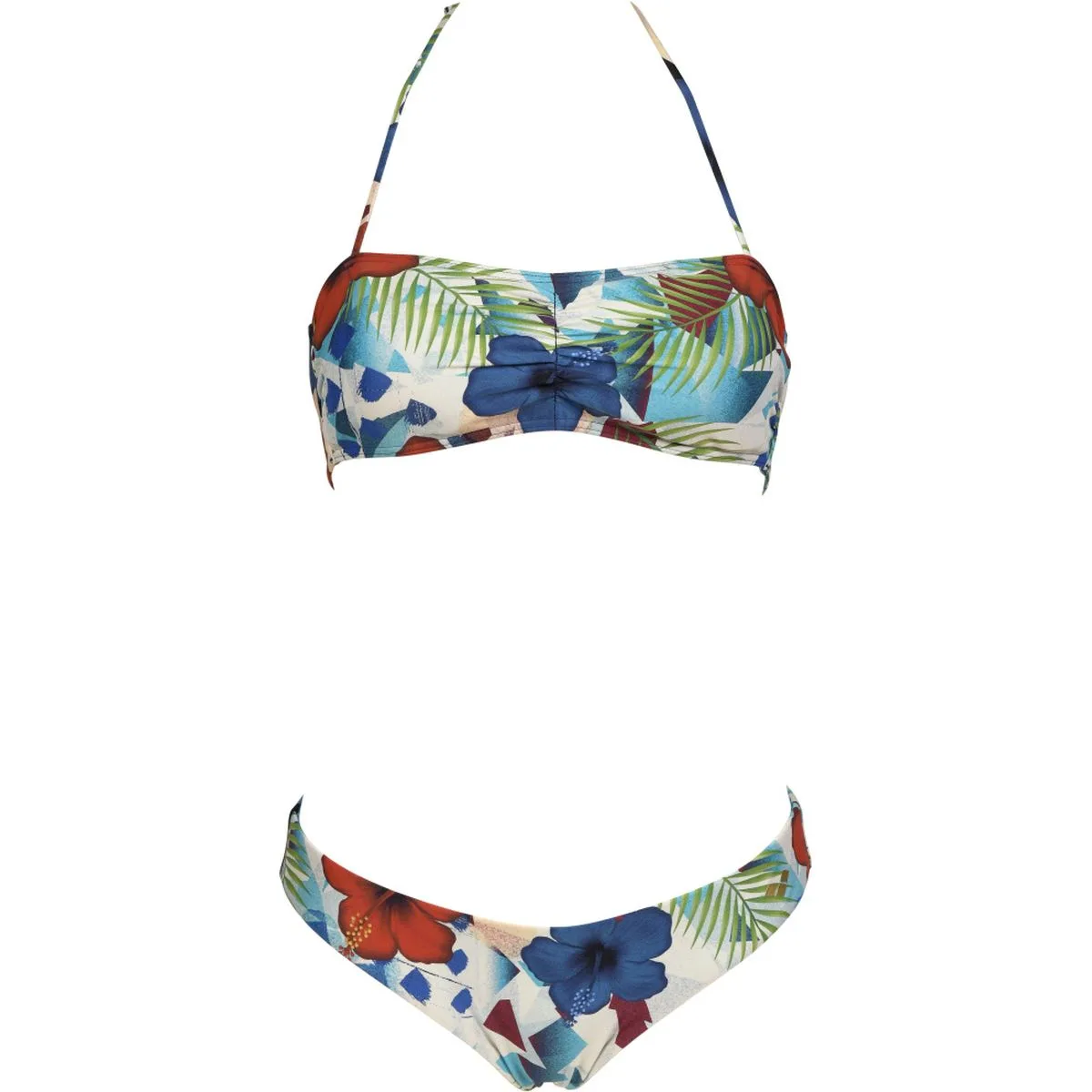 Arena Bandeau Allover Damen Badeanzug, türkis