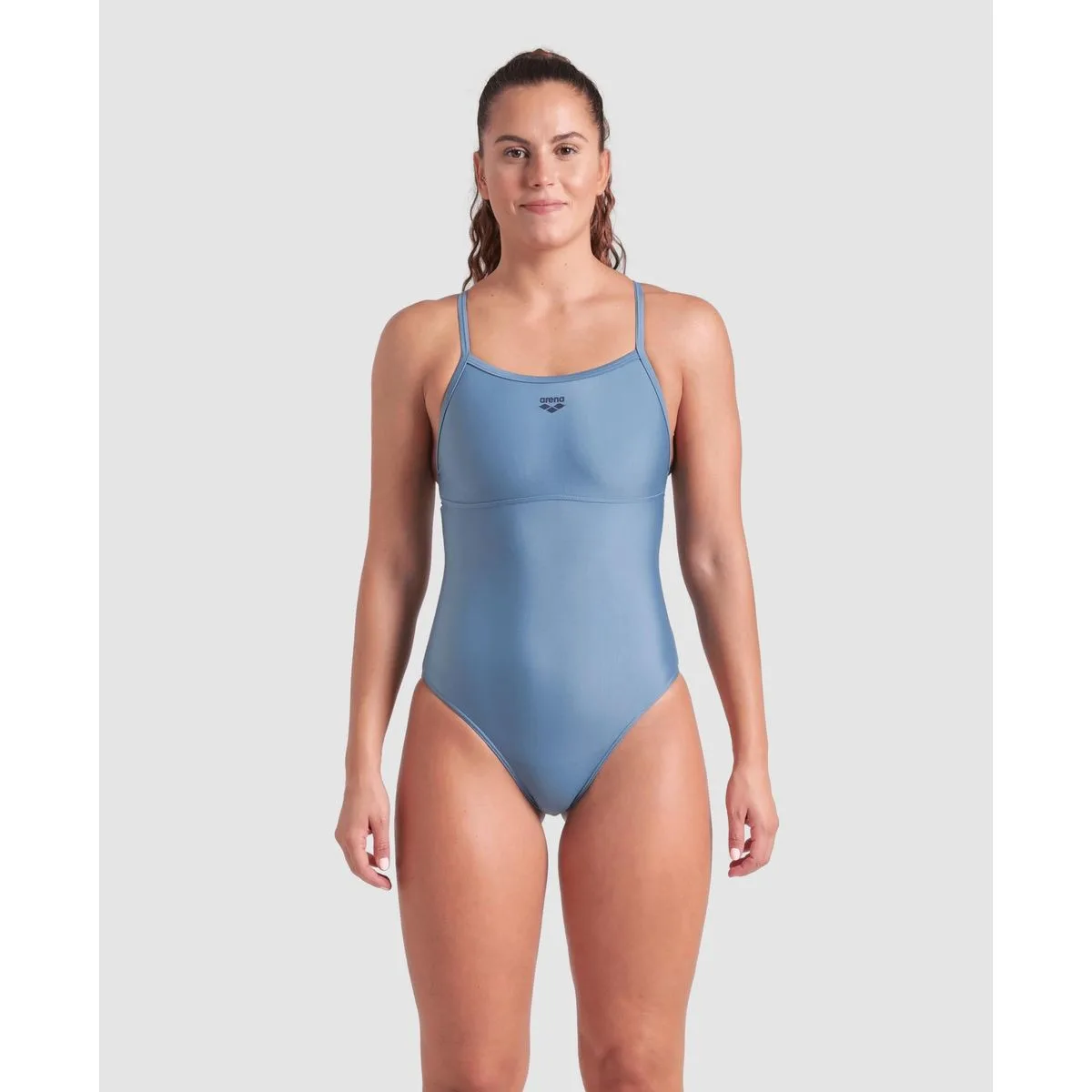 Solid Lightdrop Back B Damen Schwimmanzug, grau 44