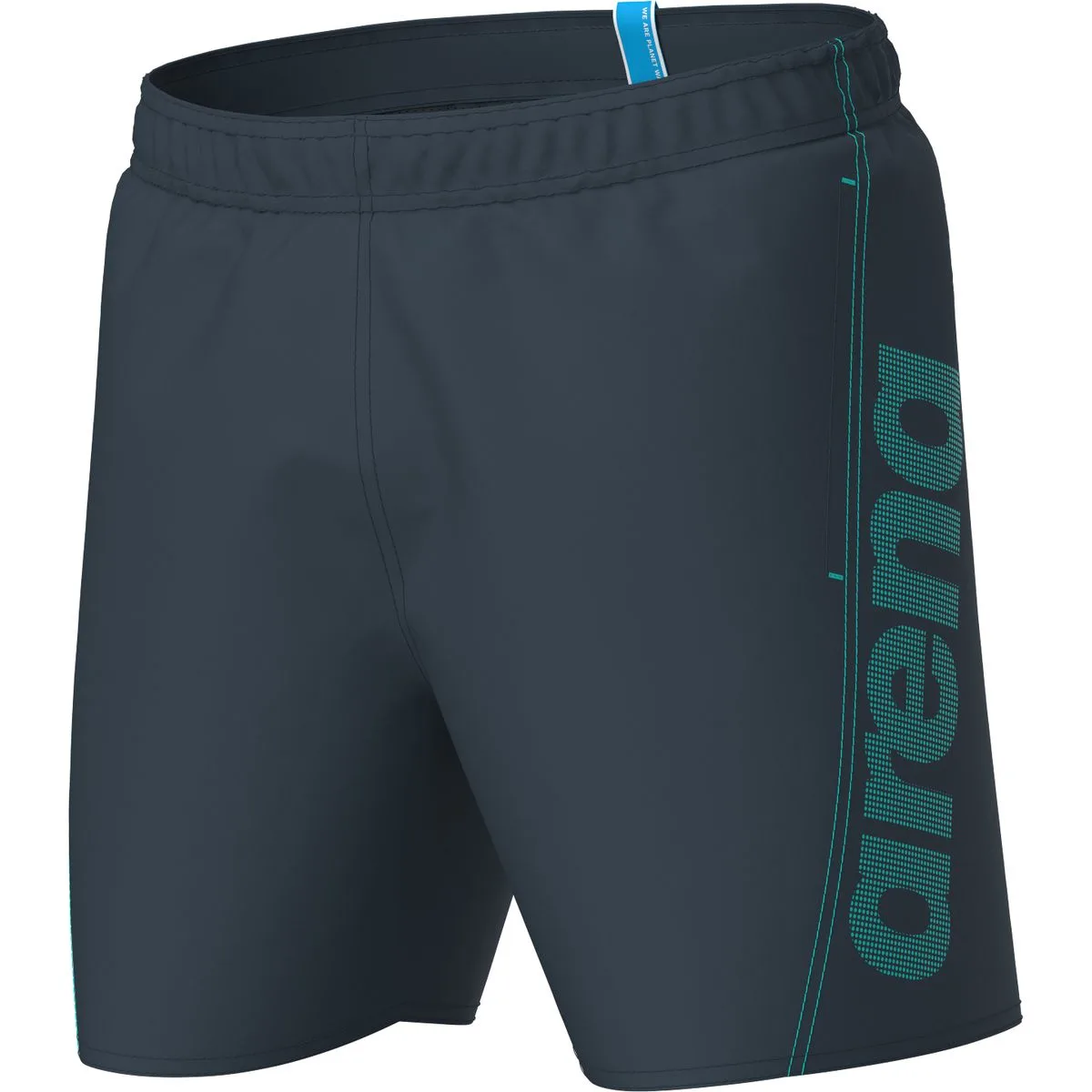 Fundamentals Logo R Herren Badehose, grau M