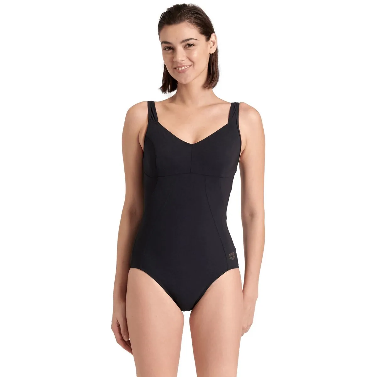 Arena Vertigo ONE Piece Low C CUP R Damen Badeanzug, schwarz