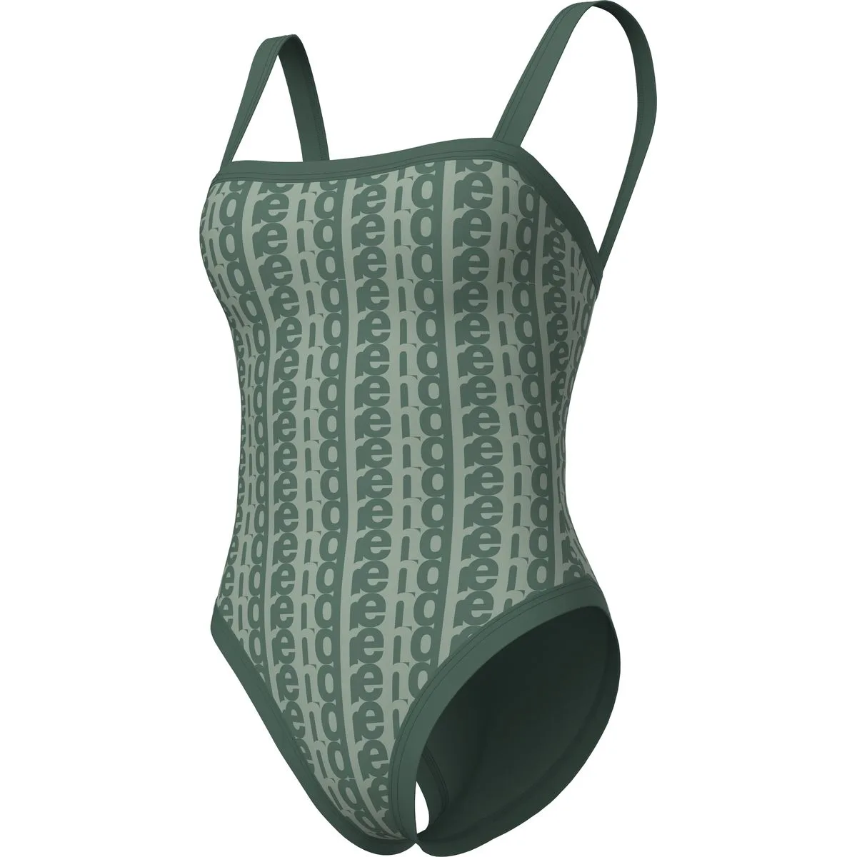 Arena Monogram U Back Damen Badeanzug, grün
