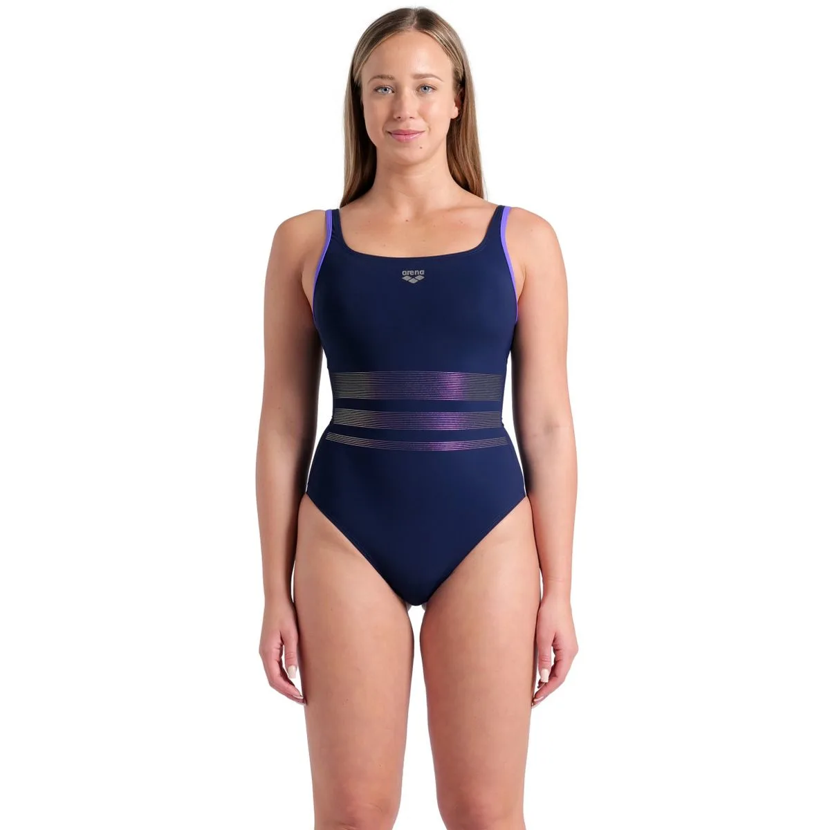 Arena Rosa Wing Back Damen Badeanzug, blau