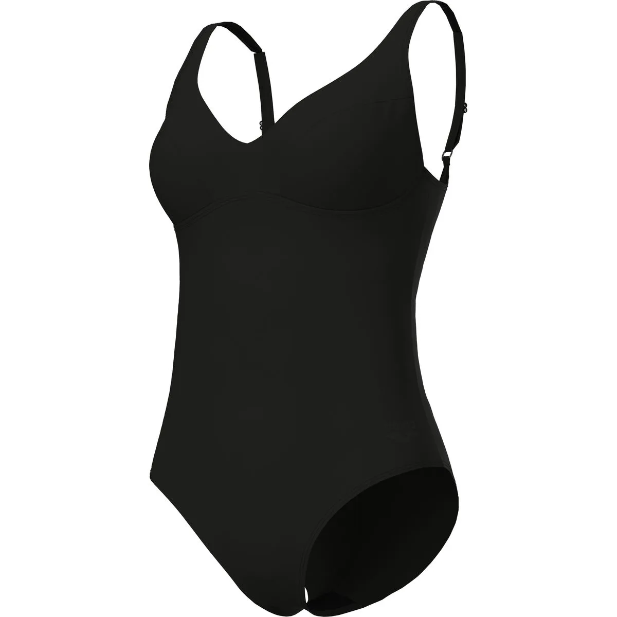 Victoria U Back Solid Damen Badeanzug, schwarz 38