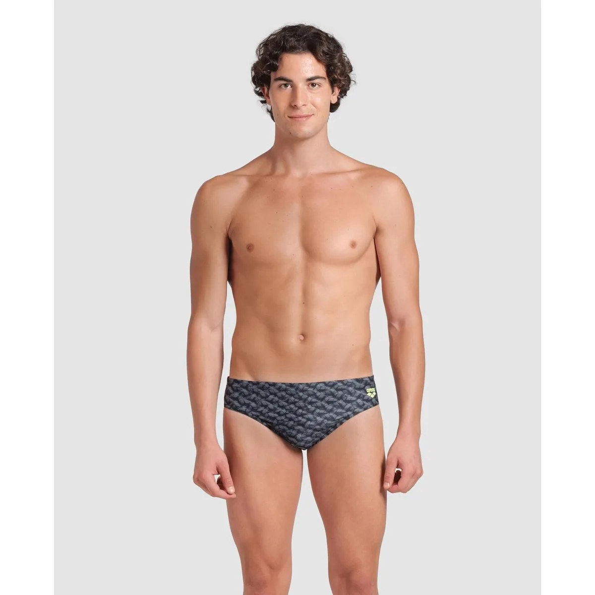 Monogram Swim Briefs Herren Badehose, grün 6