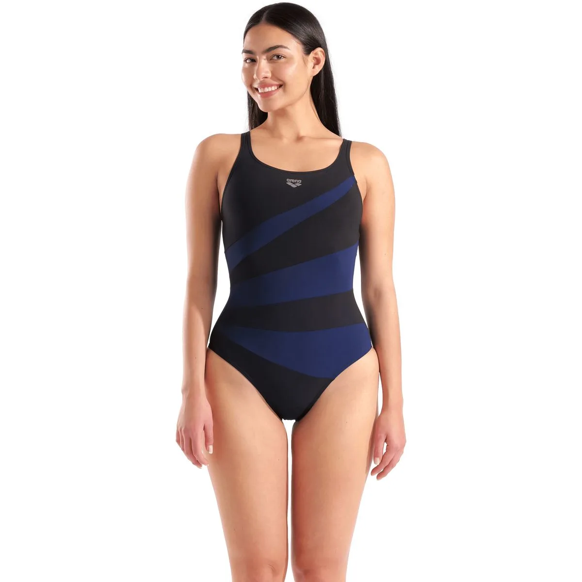 Isabella Wing Back C Damen Badeanzug, schwarz 46