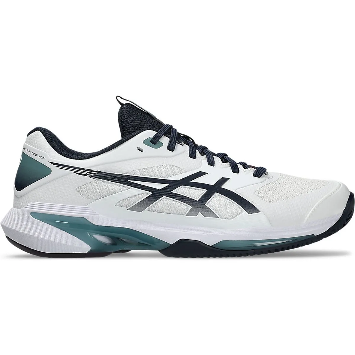 Asics Solution Speed FF 4 Clay Herren Tennisschuhe, weiß, Größe 43 ½
