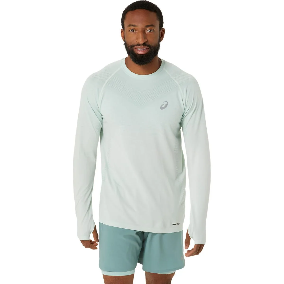 Seamless Herren Longsleeve, grün L
