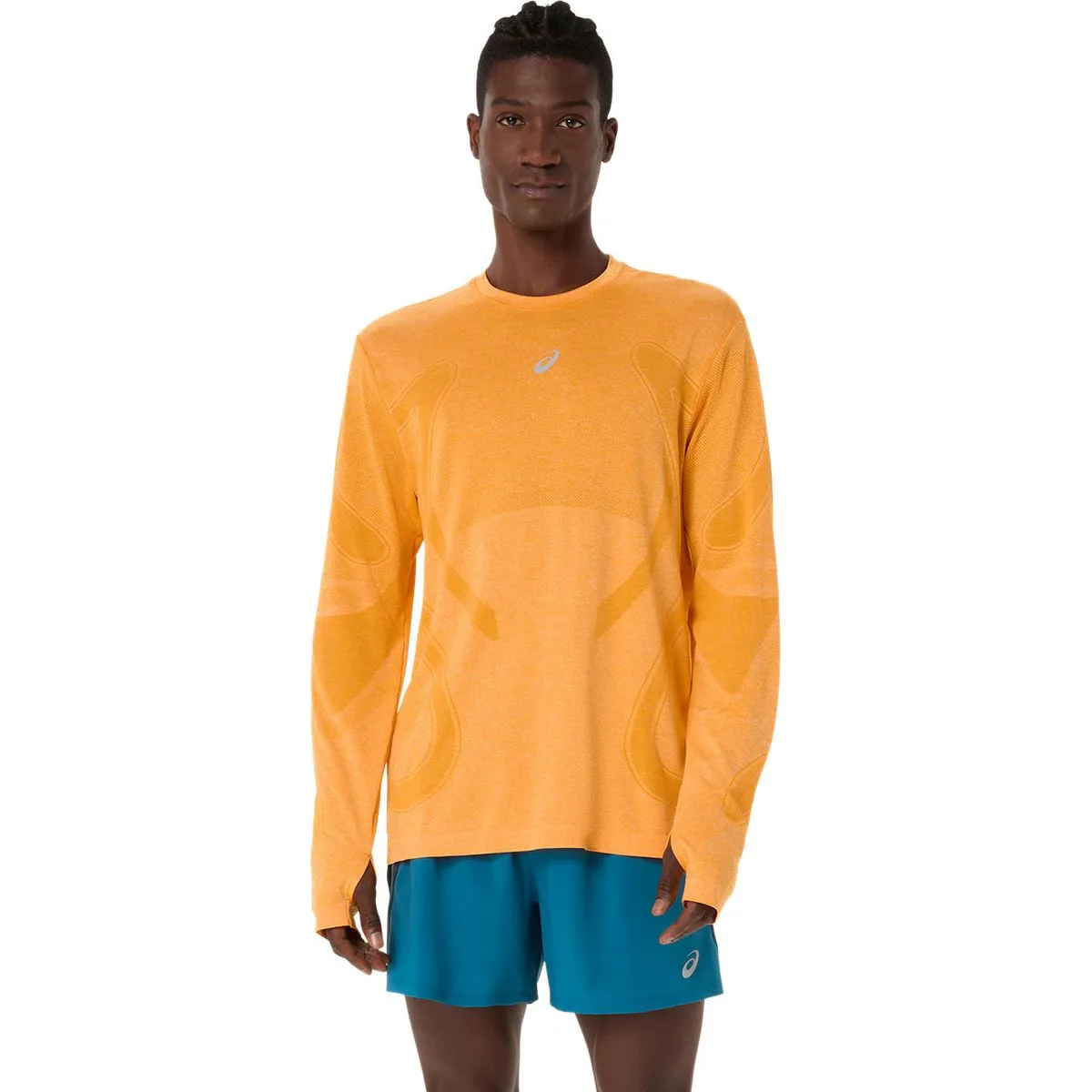Road Seamless Herren Longsleeve, orange M