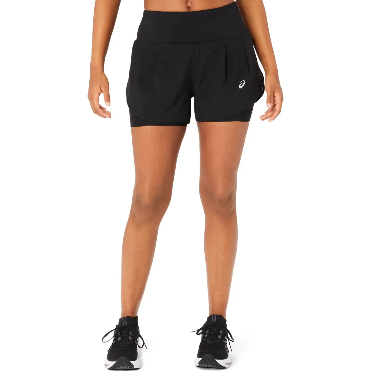 Road 2-N-1 3.5In Damen Shorts, schwarz S