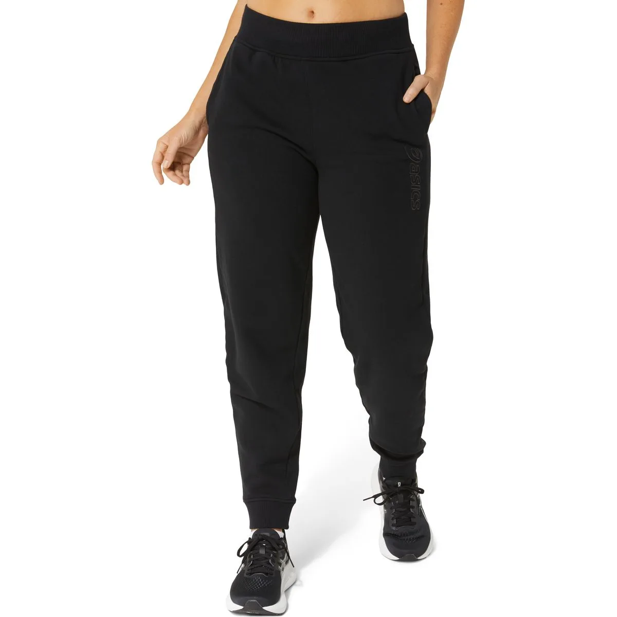 Logo Damen Trainingshose, schwarz XS