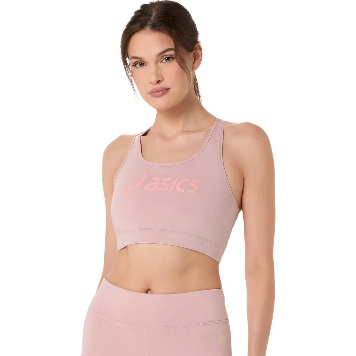 Essential Logo Padless Damen Sport-BH, pink M