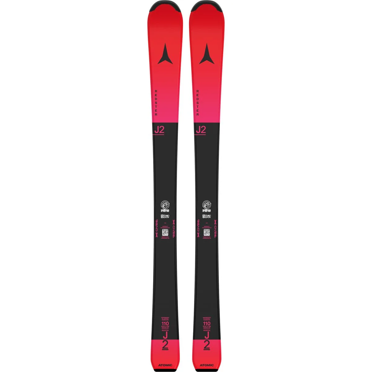 Redster J2 100-120 + C 5 GW Kinder Piste Ski, rot 120