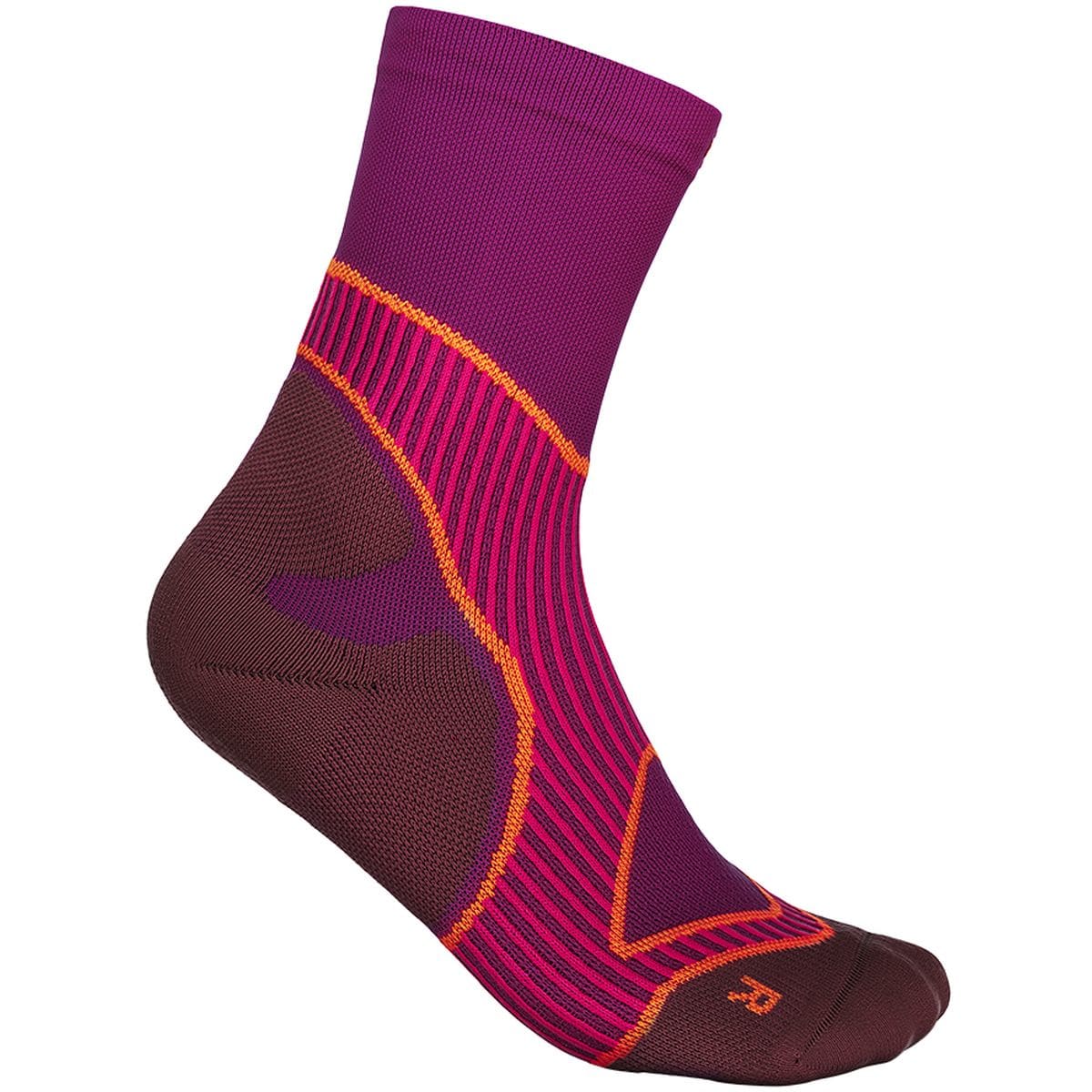 Run Performance Mid Cut Herren Socken, pink 35-37