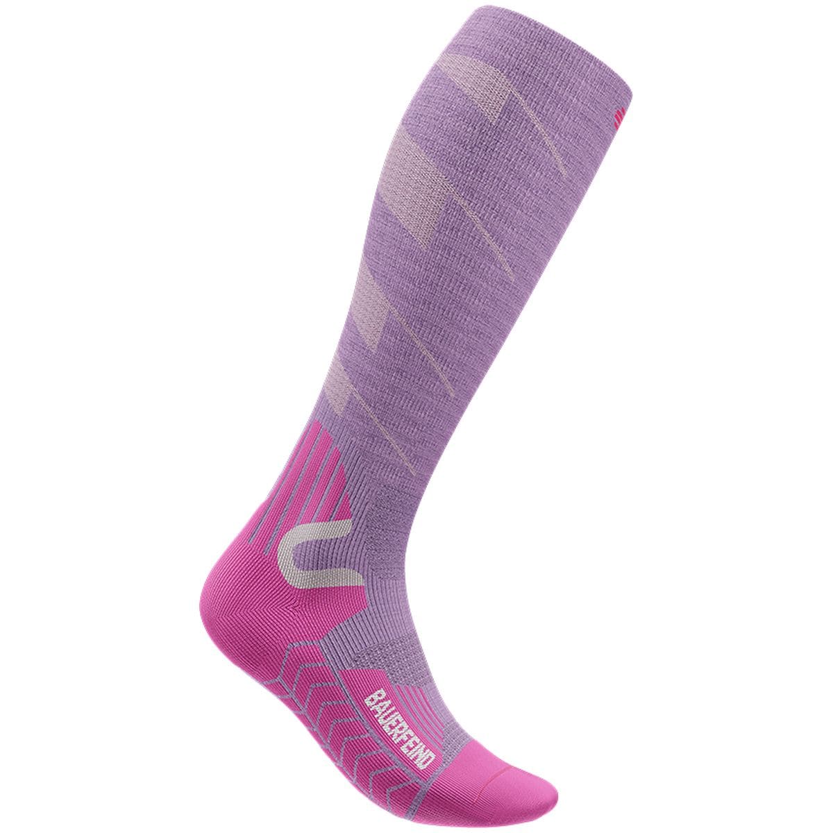 Ski Touring Compression Damen Socken, lila 39-42