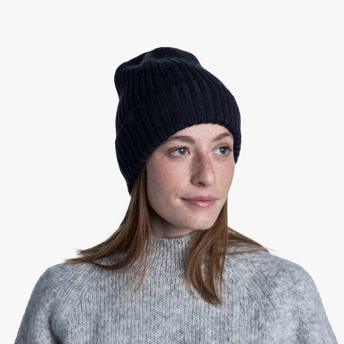 Buff Knitted Mütze, grau