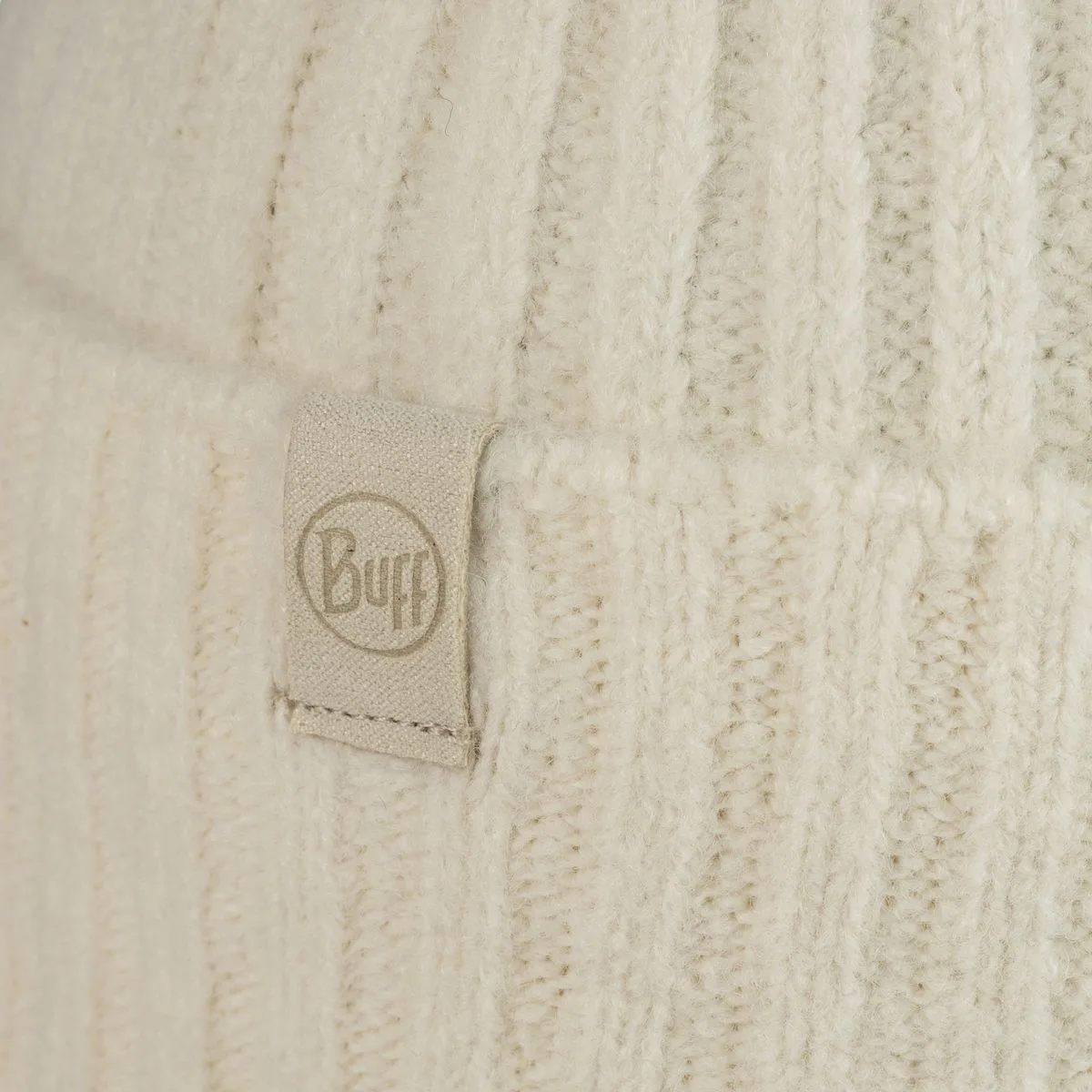 Buff Knitted Mütze, weiß