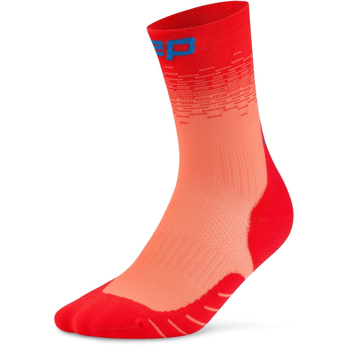 Run Edt. Fade Mid Cut Herren Socken, rot IV