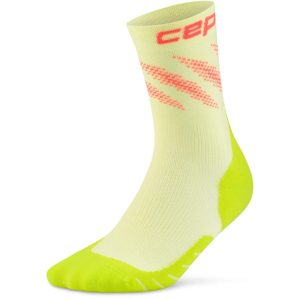Run Edt. Elliptic Mid Cut Herren Socken, grün IV