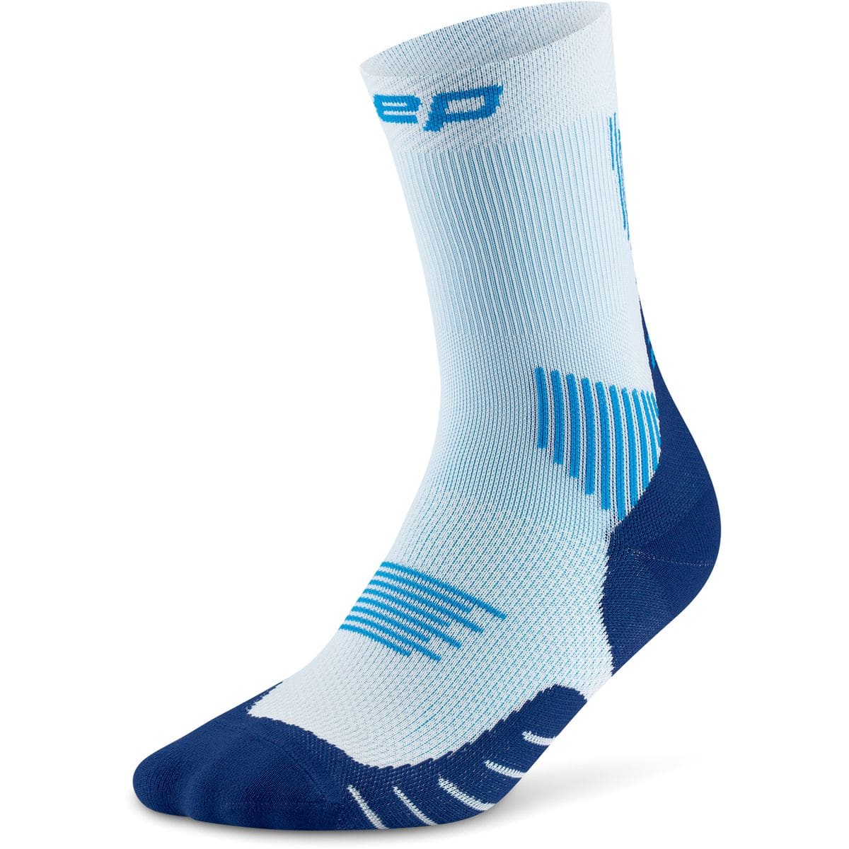 Run 5.0 Mid Cut Herren Socken, weiß V