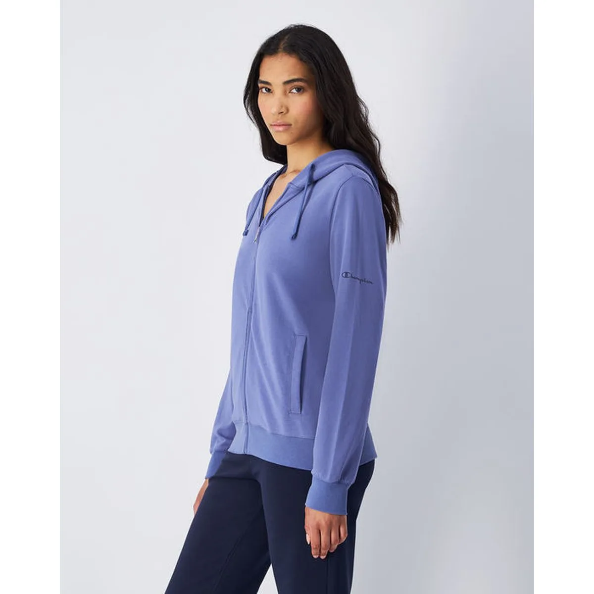Hooded Full Zip Damen Anzug, blau XL