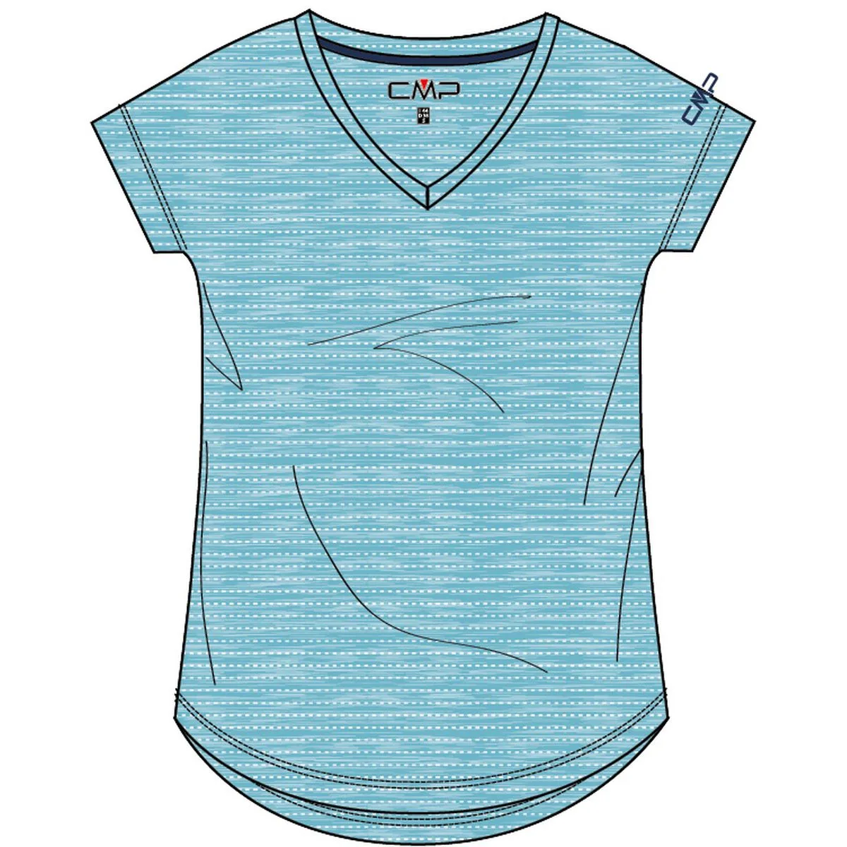 T-shirt Damen T-Shirt, türkis D40