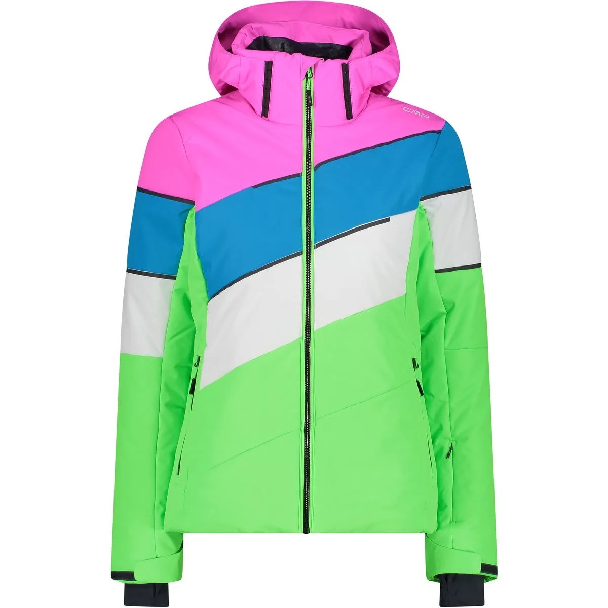 Jacket Zip Hood Damen Skijacke, blau D34