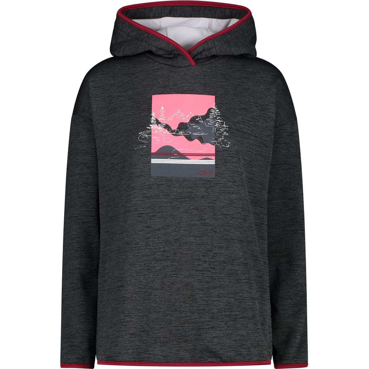 Fix Hood Damen Kapuzensweater, schwarz D44
