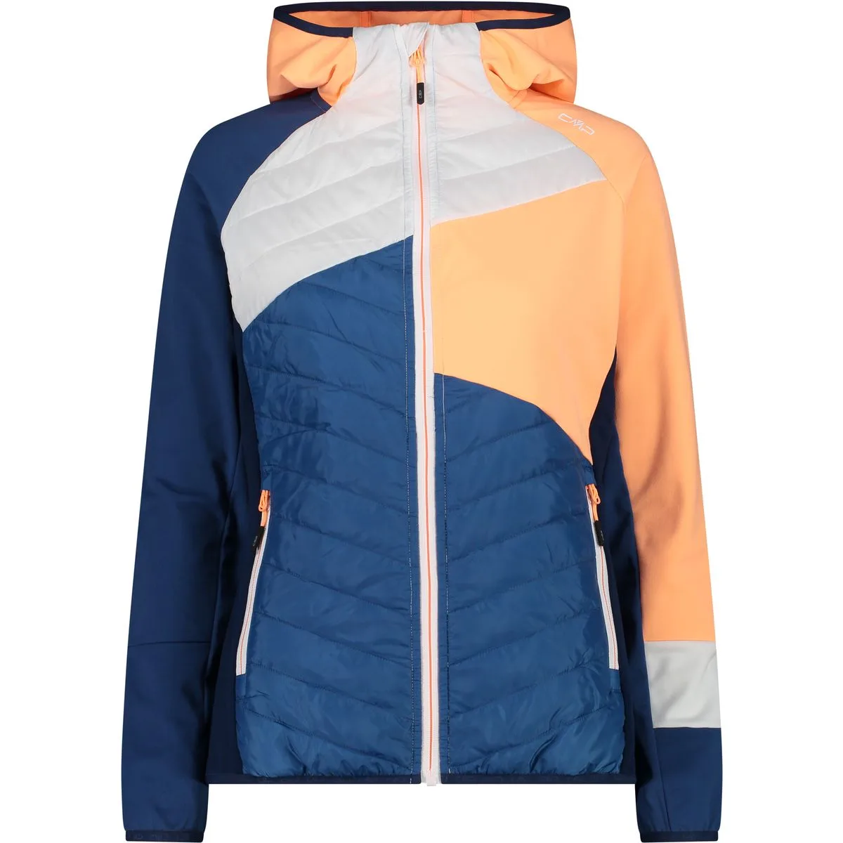 Jacket Fix Hood Hybrid Damen Kapuzensweater, blau D36