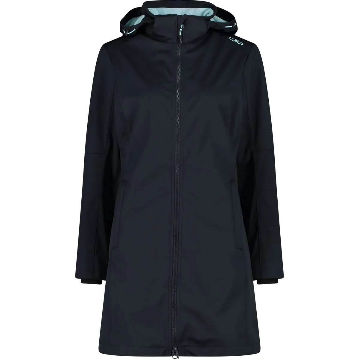 Zip Hood Damen Funktionsjacke, grau 38