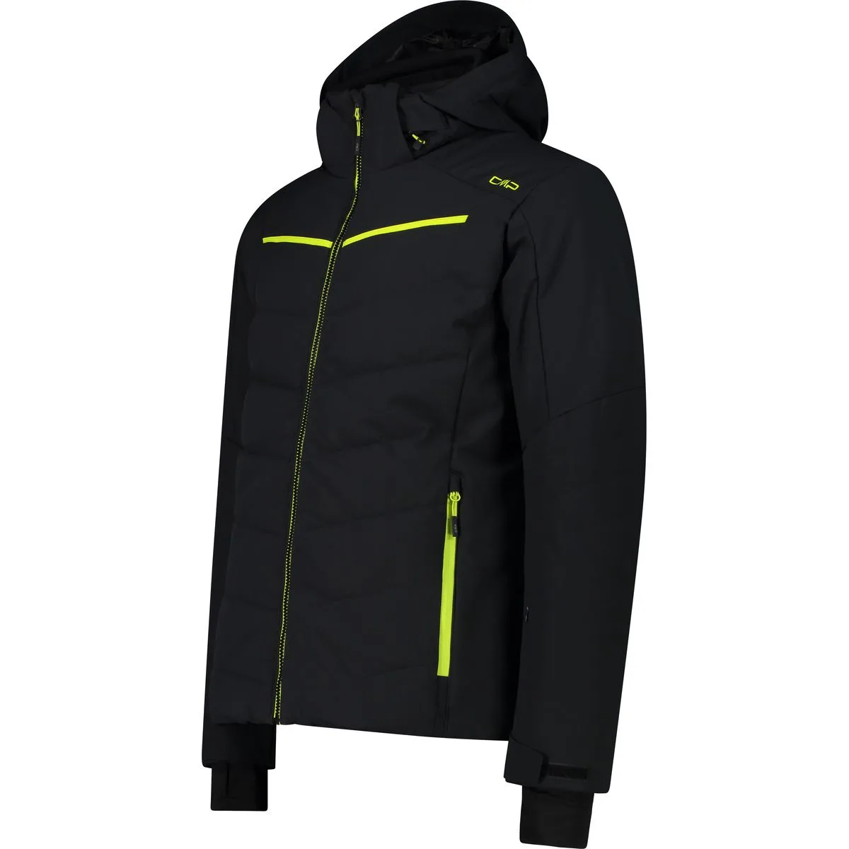 Zip Hood Herren Skijacke, schwarz 56