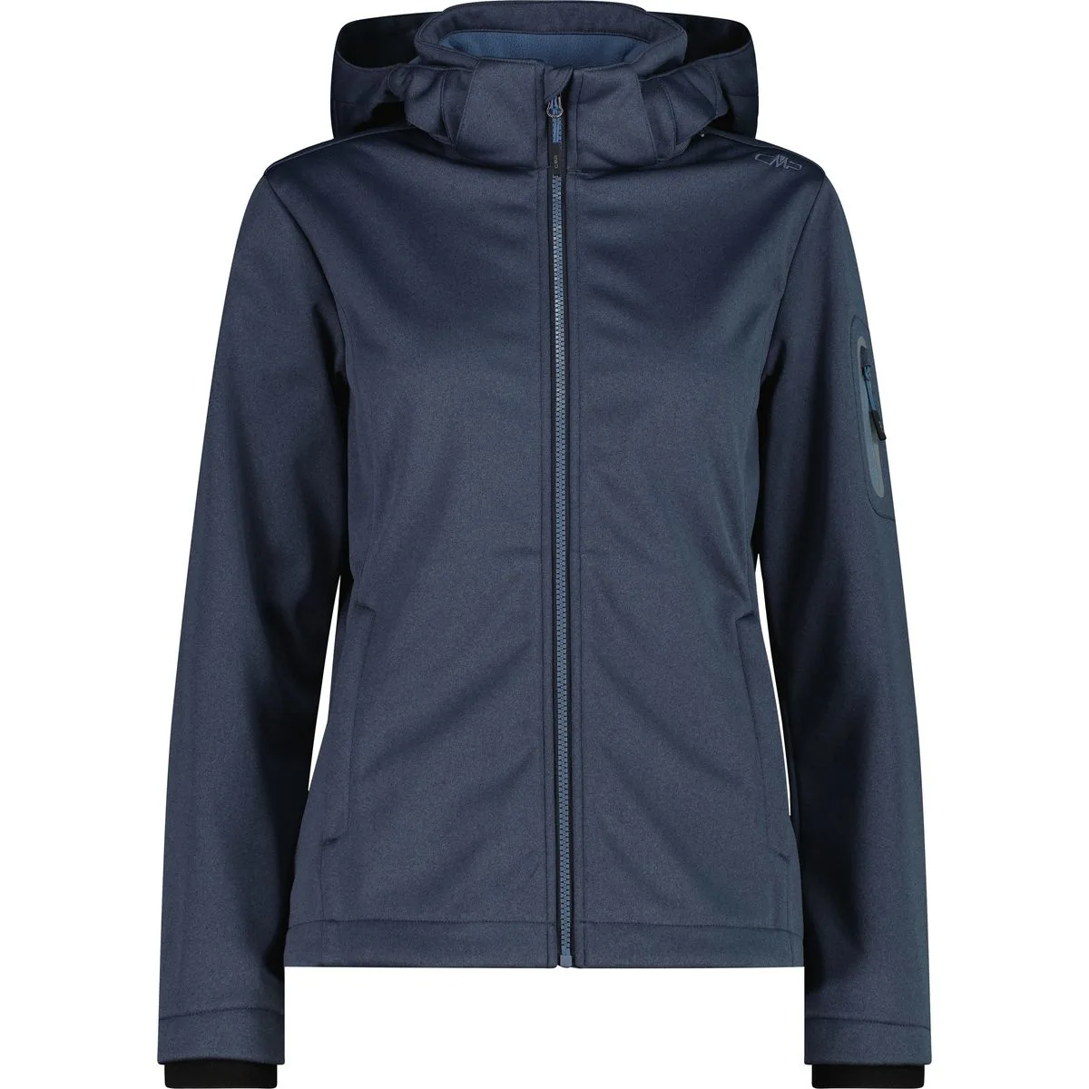 Zip Hood Damen Funktionsjacke, blau 38