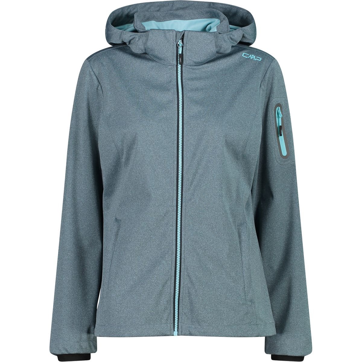 Jacket Zip Hood Damen Funktionsjacke, hellblau D34