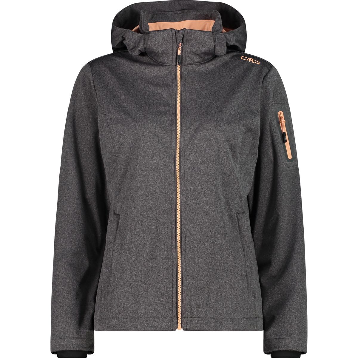 Jacket Zip Hood Damen Funktionsjacke, braun 46