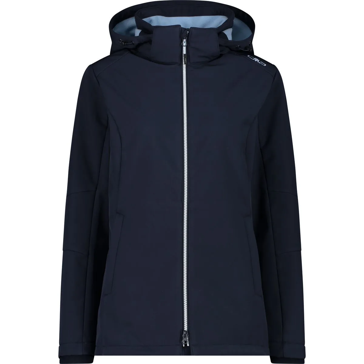 Zip Hood Damen Funktionsjacke, blau 52