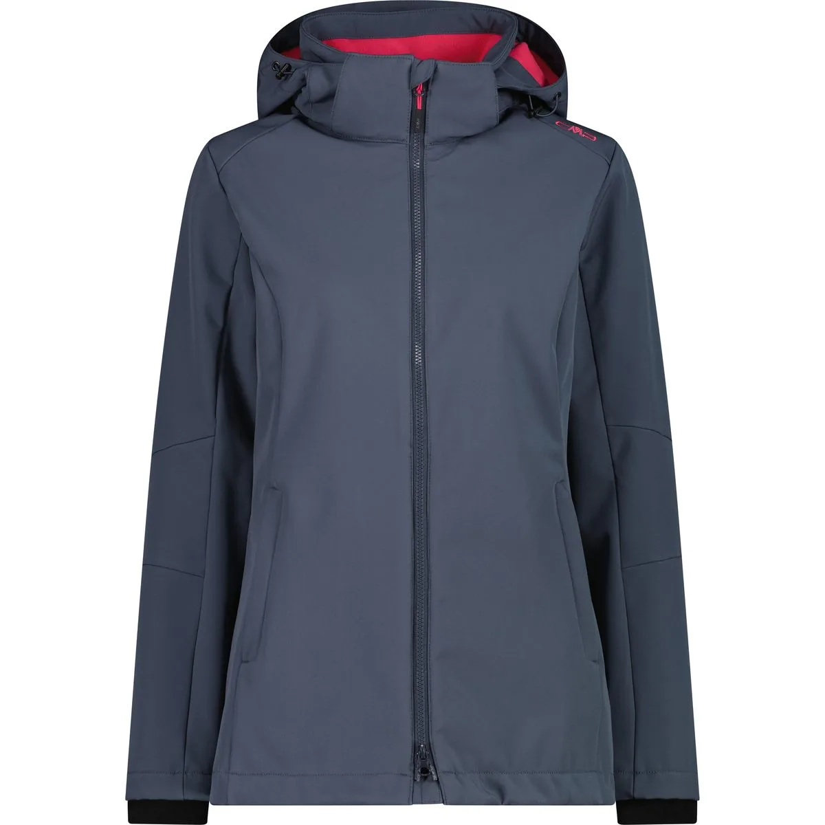 Zip Hood Damen Funktionsjacke, grau D42