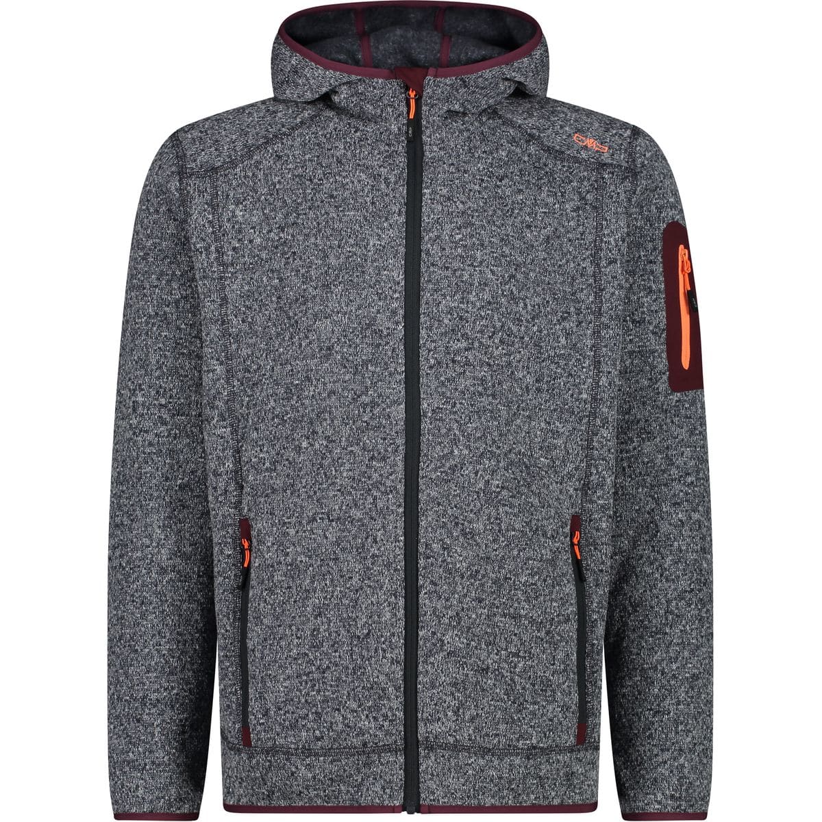 Fix Hood Herren Kapuzensweater, grau 56