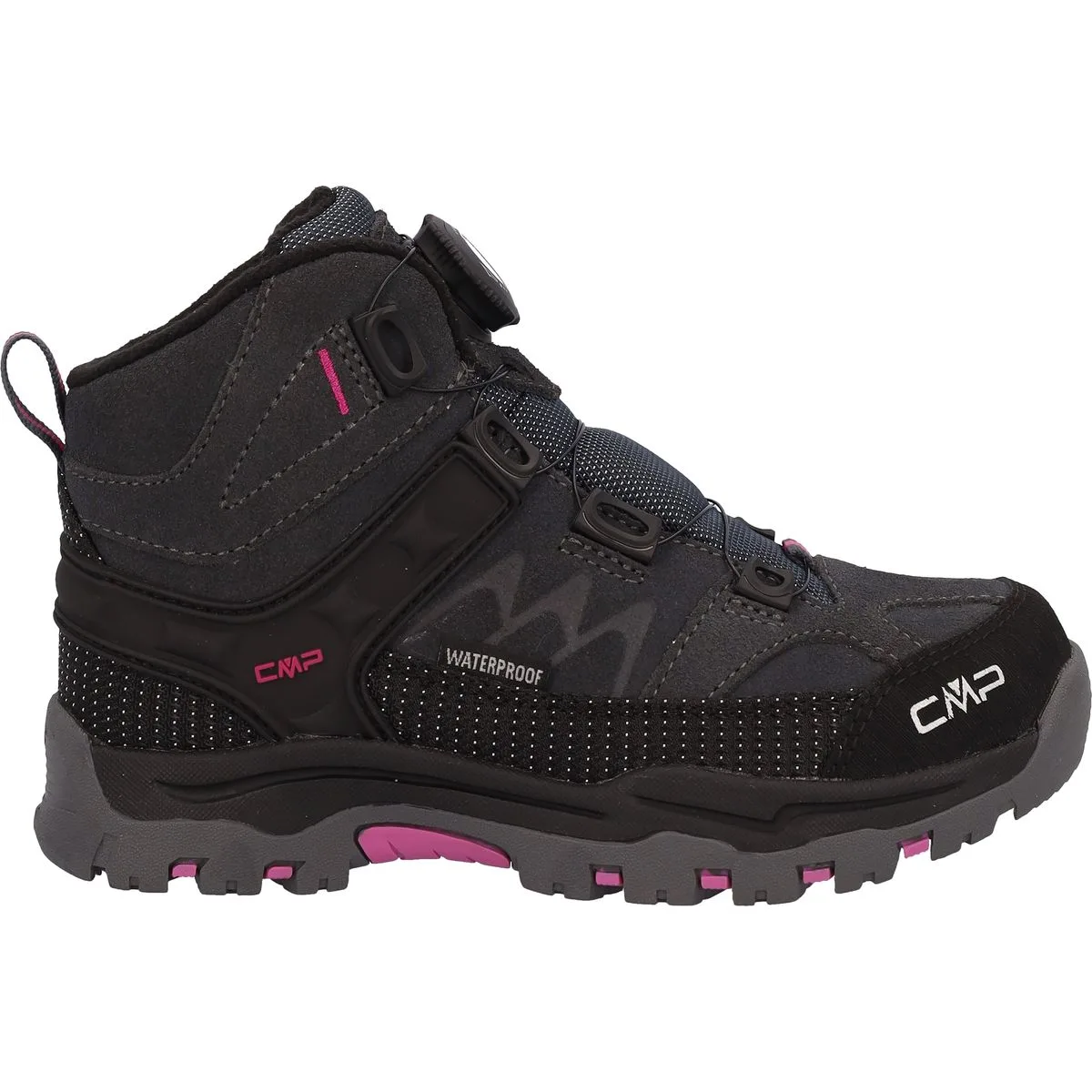 Kiruna Mid Fitgo Fleece waterproof Jungen Trekking-Halbschuhe, grau, Größe 35 35