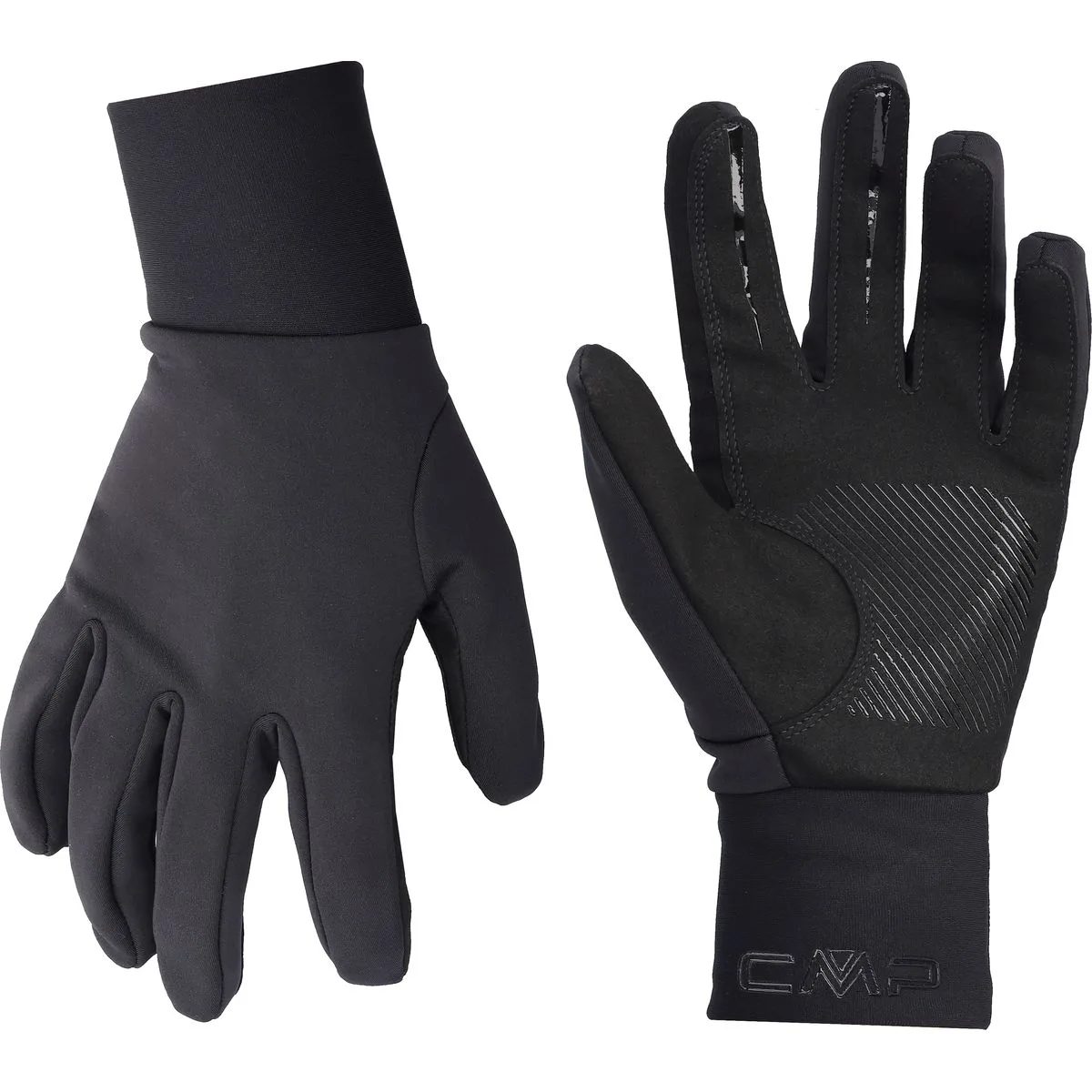 Hybrid Softshell Herren Fingerhandschuhe, schwarz L
